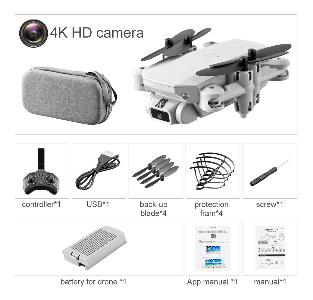 Bolsa De Armazenamento Barata Para Mini Drone + 3 Baterias
