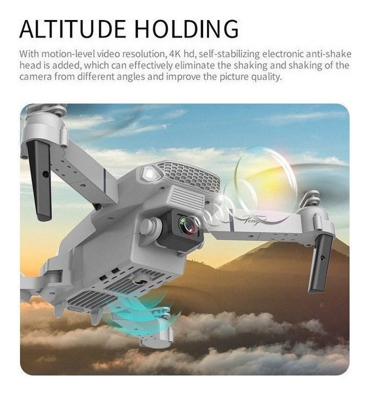 Câmera Drone E88 Portátil De Alta Definição 4k Com 2 Bateria - Imagem 4