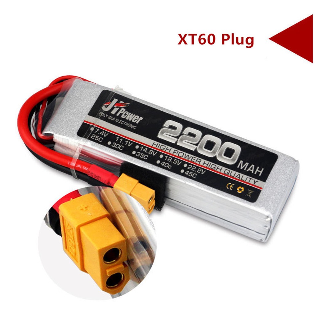 Bateria Hm Jhpower 11.1v 2200mah 3s-45c Plug Xt60 Para Rc - Imagem 3