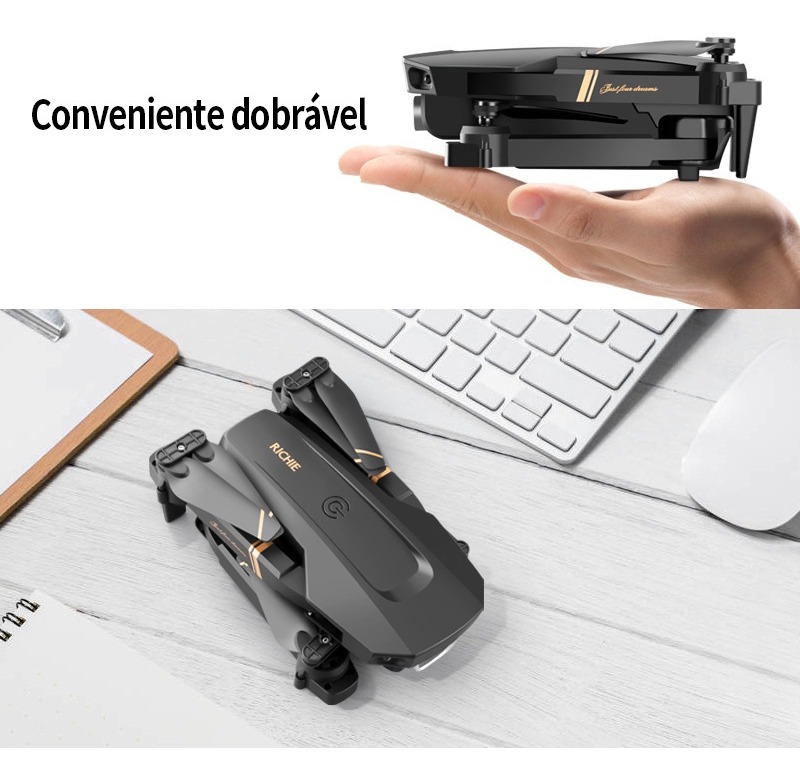 Drone Sem Câmera Rc V4s Wifi Fpv Preto - Imagem 4