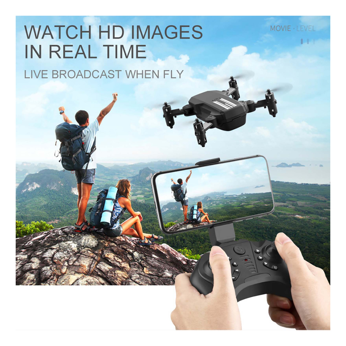 Câmera Mini Drone Rc Quadcopter 1080p De 13 Minutos De Tempo - Imagem 9