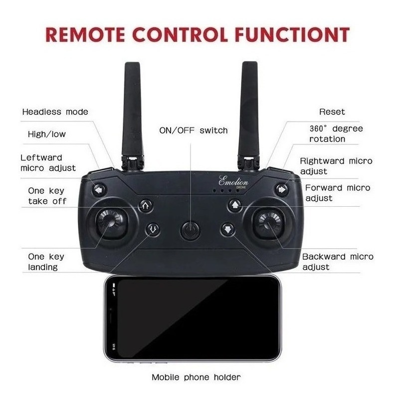 O Drone E58 Inclui Uma Câmera E Três Baterias - Imagem 3