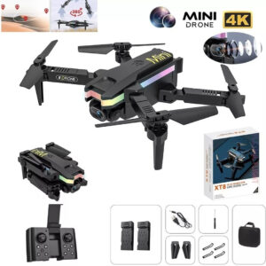 Drone Profissional Câmera Dupla 4k Com Luzes Led 2 Baterias
