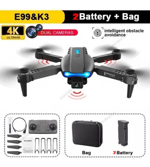 E99 Pro Drone 4k Câmera Dupla Edição Para Evitar Obstáculos