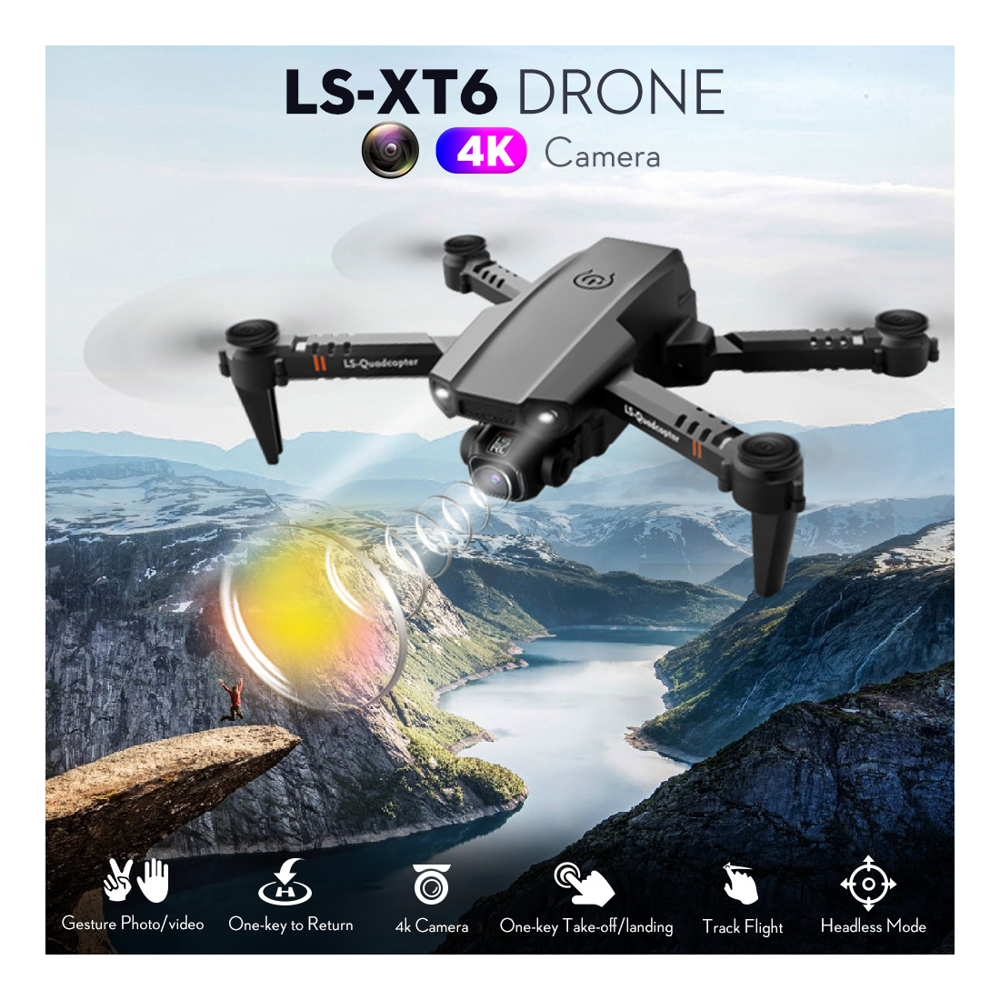 Drone Ls-xt6 Rc Com Câmera 4k Rc Quadcopter - Imagem 7