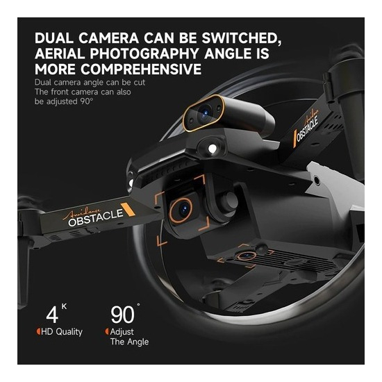 Câmera Dupla Drone 2.4ghz 4k De Longa Duração Com Bateria S9 - Imagem 2