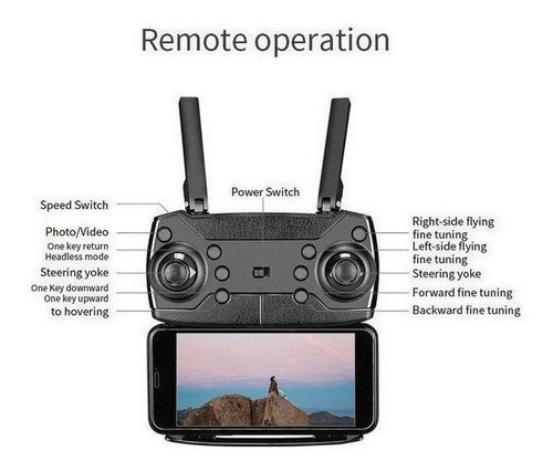 Câmera Drone E88 Portátil De Alta Definição 4k Com 2 Bateria - Imagem 8
