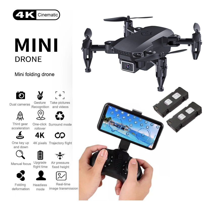 Cs07 Mini Drone 4k Hd Fotografia Aérea Dupla De Altura Fixa