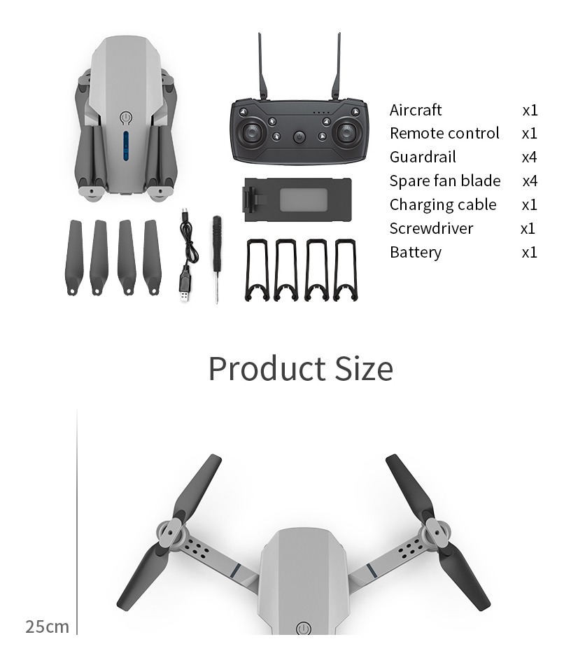 Câmera Dupla Drone 2.4ghz 4k De Longa Duração Com Bateria - Imagem 14
