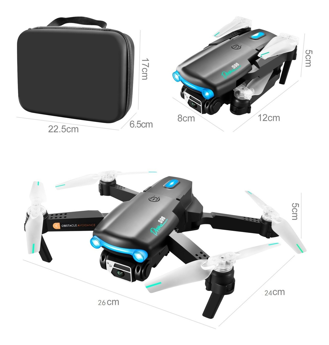 Mini Drones Com Câmera Hd Lâmina De Vento Brinquedo Leve - Imagem 16
