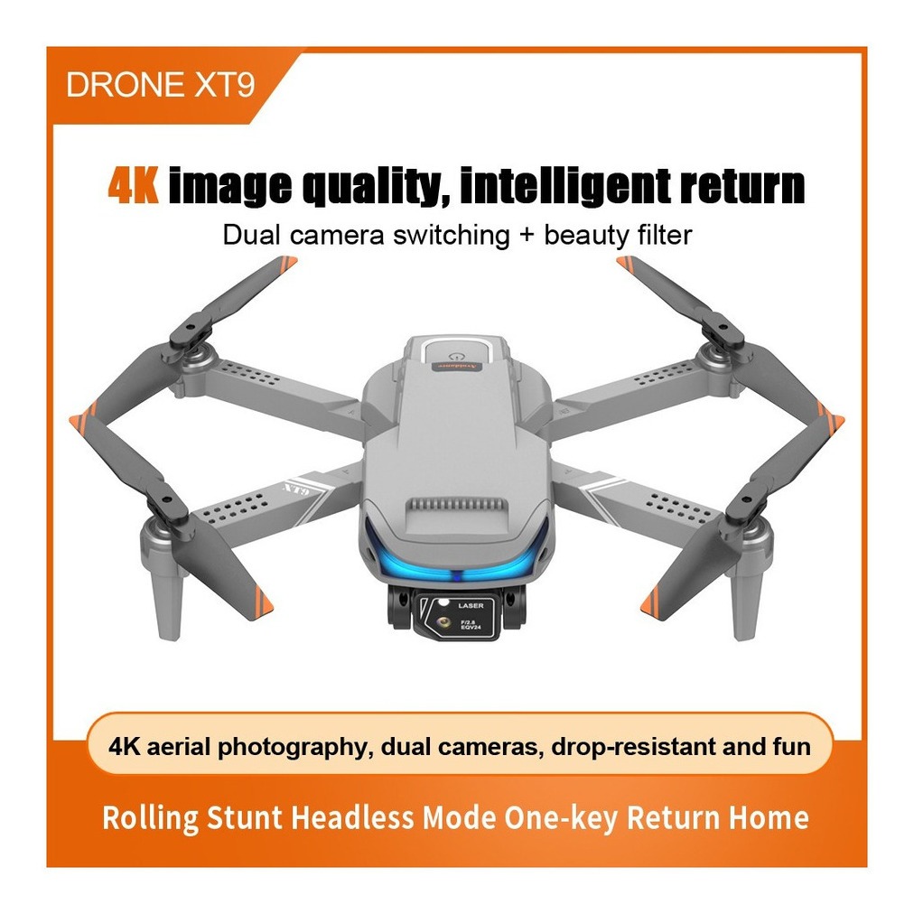 Xt9 Mini Drones Profissionais Câmera Dupla Esc 2 Baterias - Imagem 8
