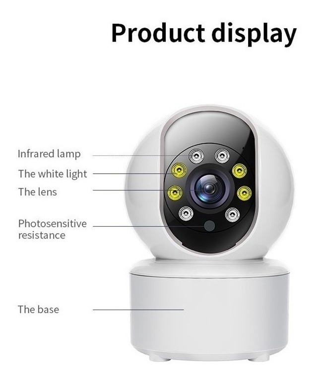 Câmera Ip 5g Wifi Wireless Visão Noturna Hd 1080p - Imagem 10
