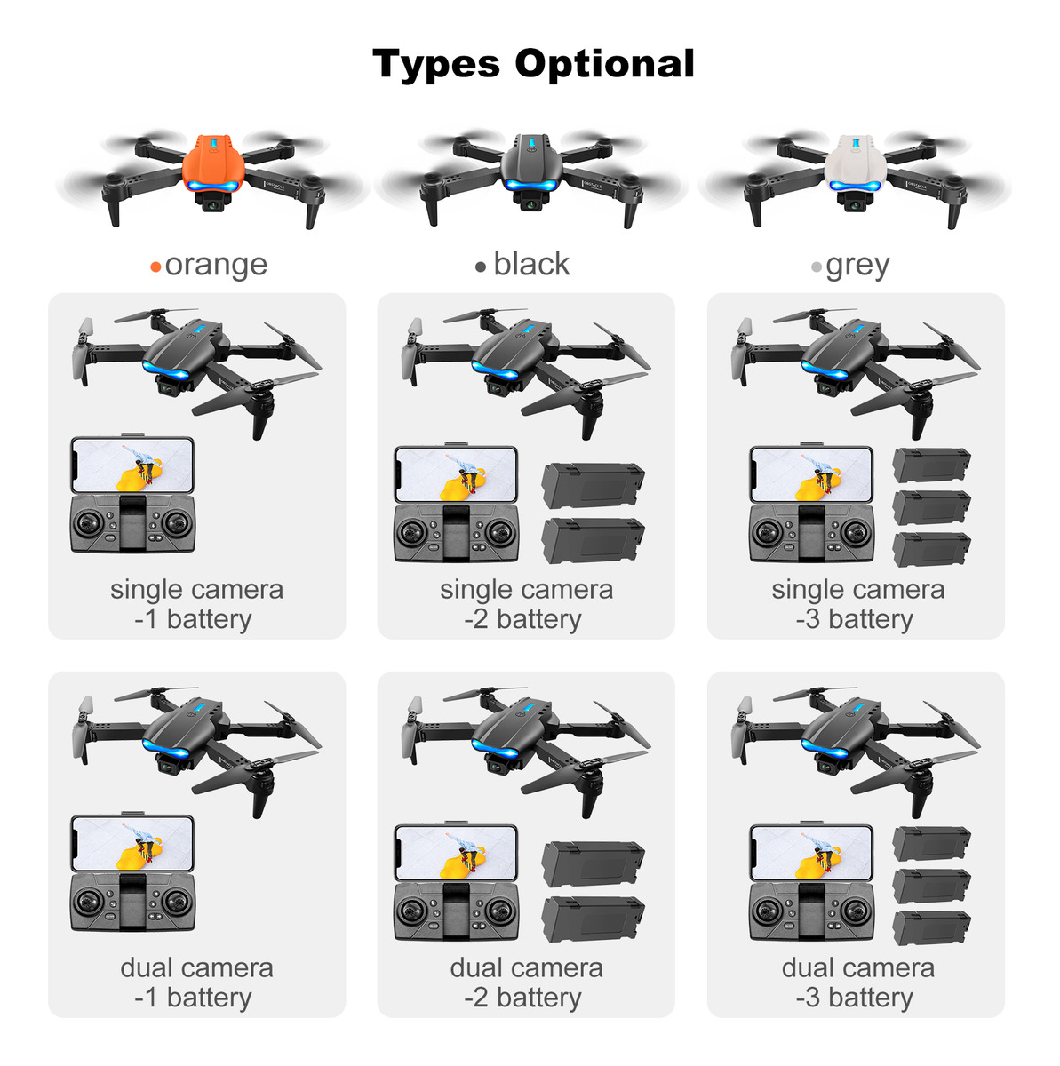 Drone Rc Com Câmera 4k Rc Quadcopter Obstacle Avitance - Imagem 3