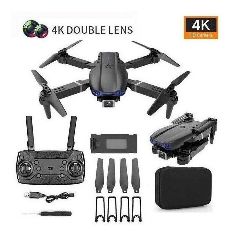 Câmera Dupla Mini Drone E99 Pro Professional 4k Com 2 Bateri - Imagem 10