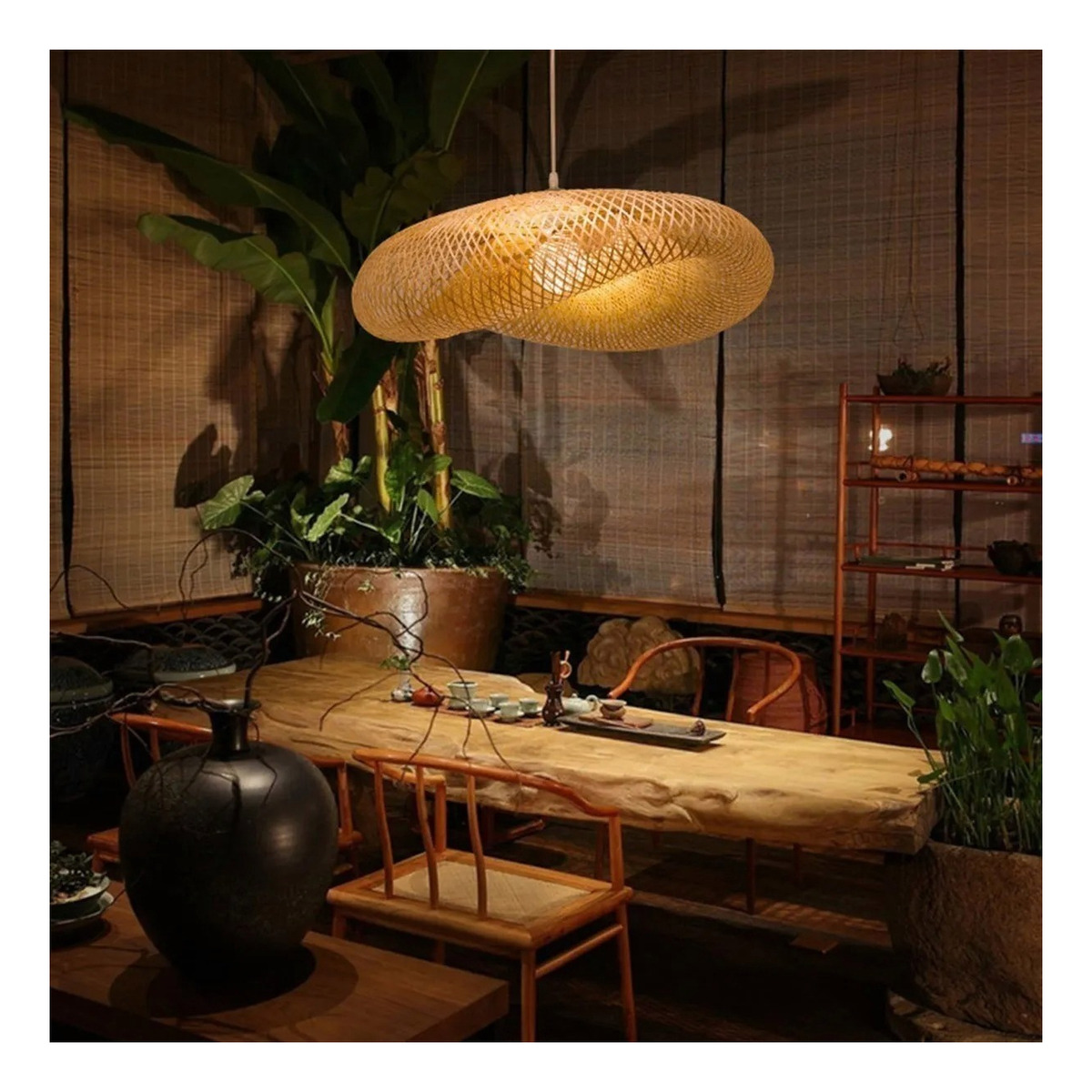 Lustre Pendente Madeira Lustre Grande - Imagem 6