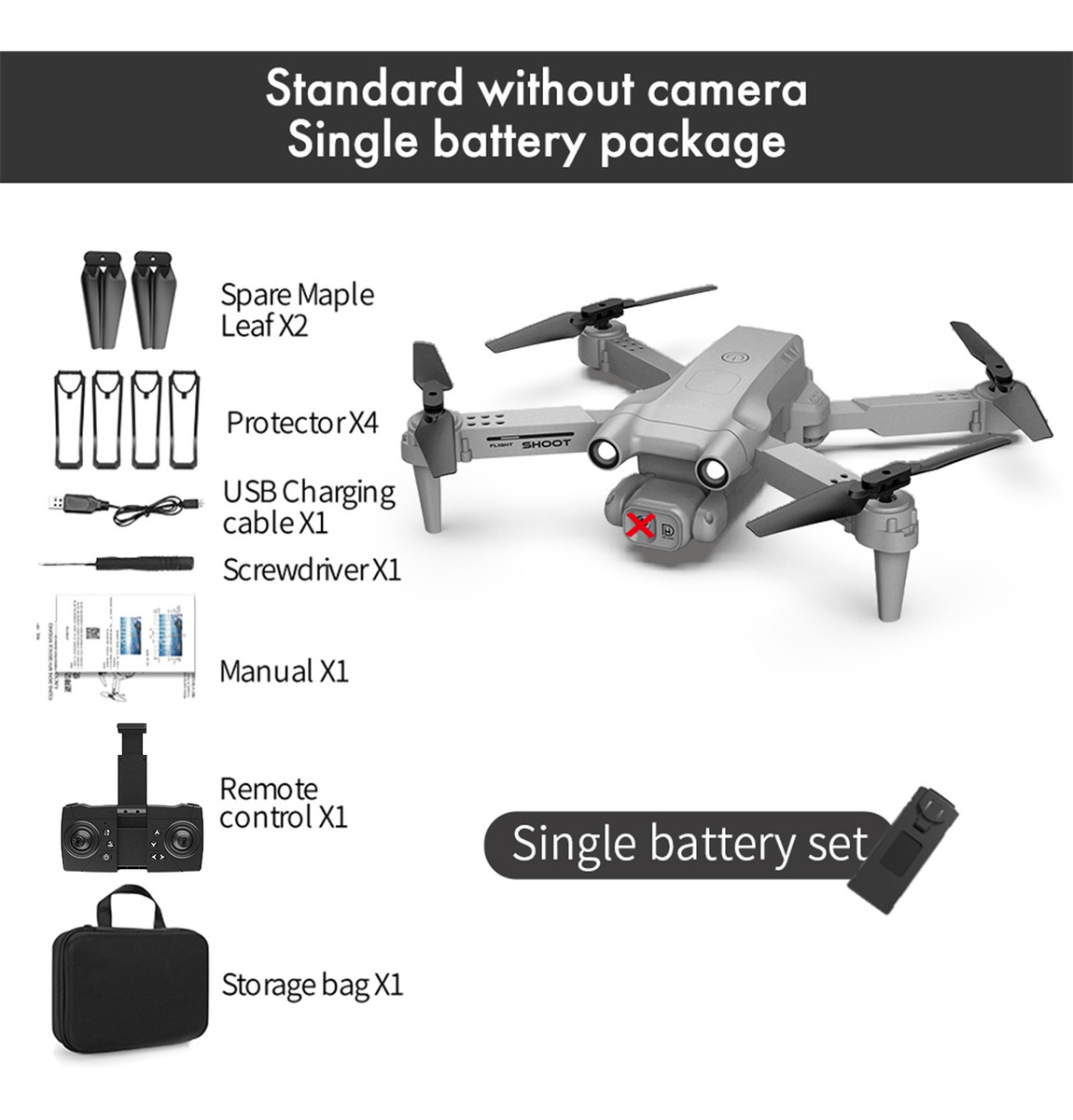 Drone Rc Quadcopter 3d Flip De 4 Canais Dobrável De 2,4 G (c - Imagem 4