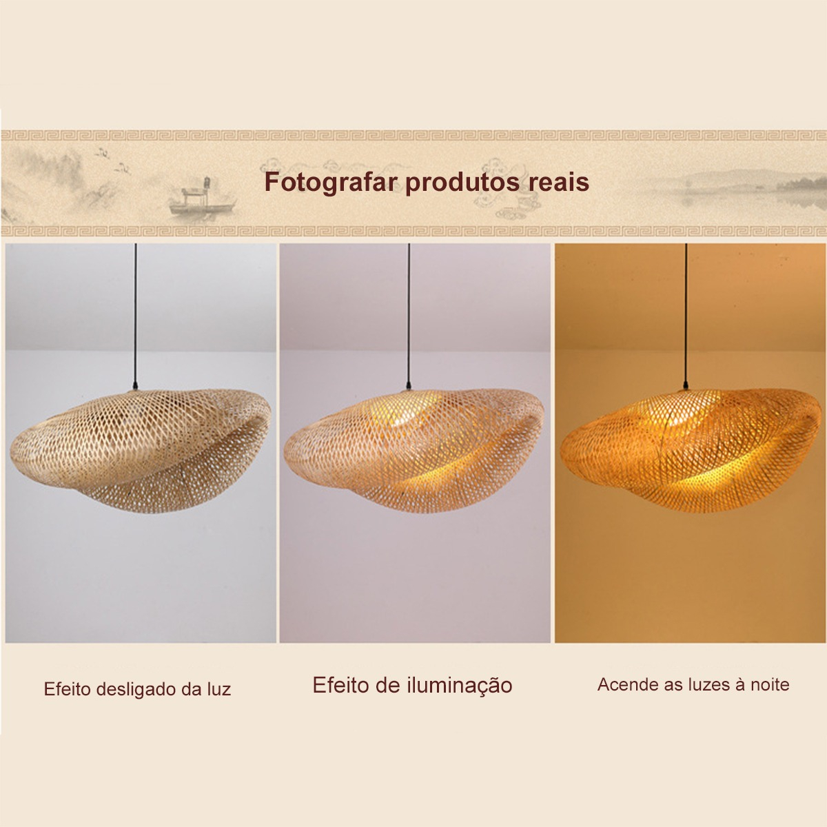 Lustre Pendente Madeira Lustre Grande - Imagem 4