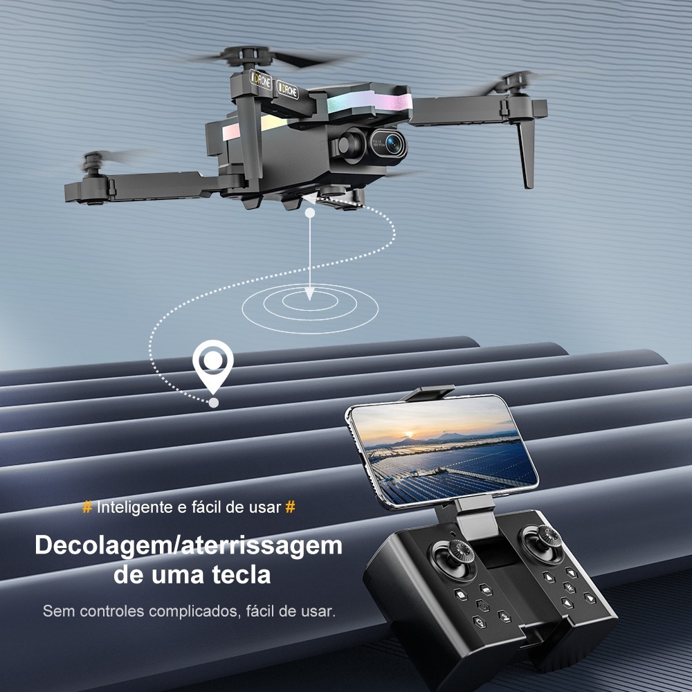 Mini Drone Infantil Barato Câmera Hd Com Colorida Led - Imagem 5