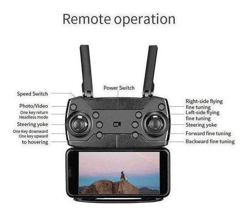 Câmera Drone E88 Portátil De Alta Definição 4k Com 2 Bateria - Imagem 9