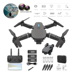 Drone E88 Pro Com Câmera Aérea Hd Profissional E 3 Baterias