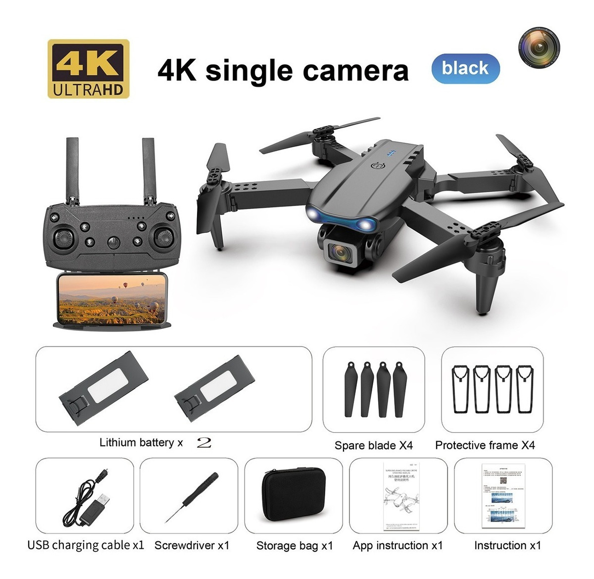 Mini Drone E99 Pro2 Profesional Camara Hd 2 Baterias