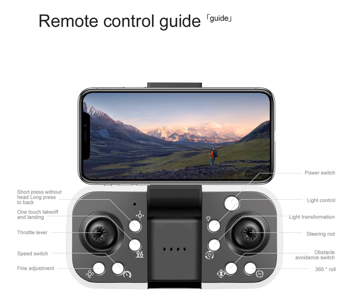 Mini Drones Com Câmera Hd Lâmina De Vento Brinquedo Leve - Imagem 14