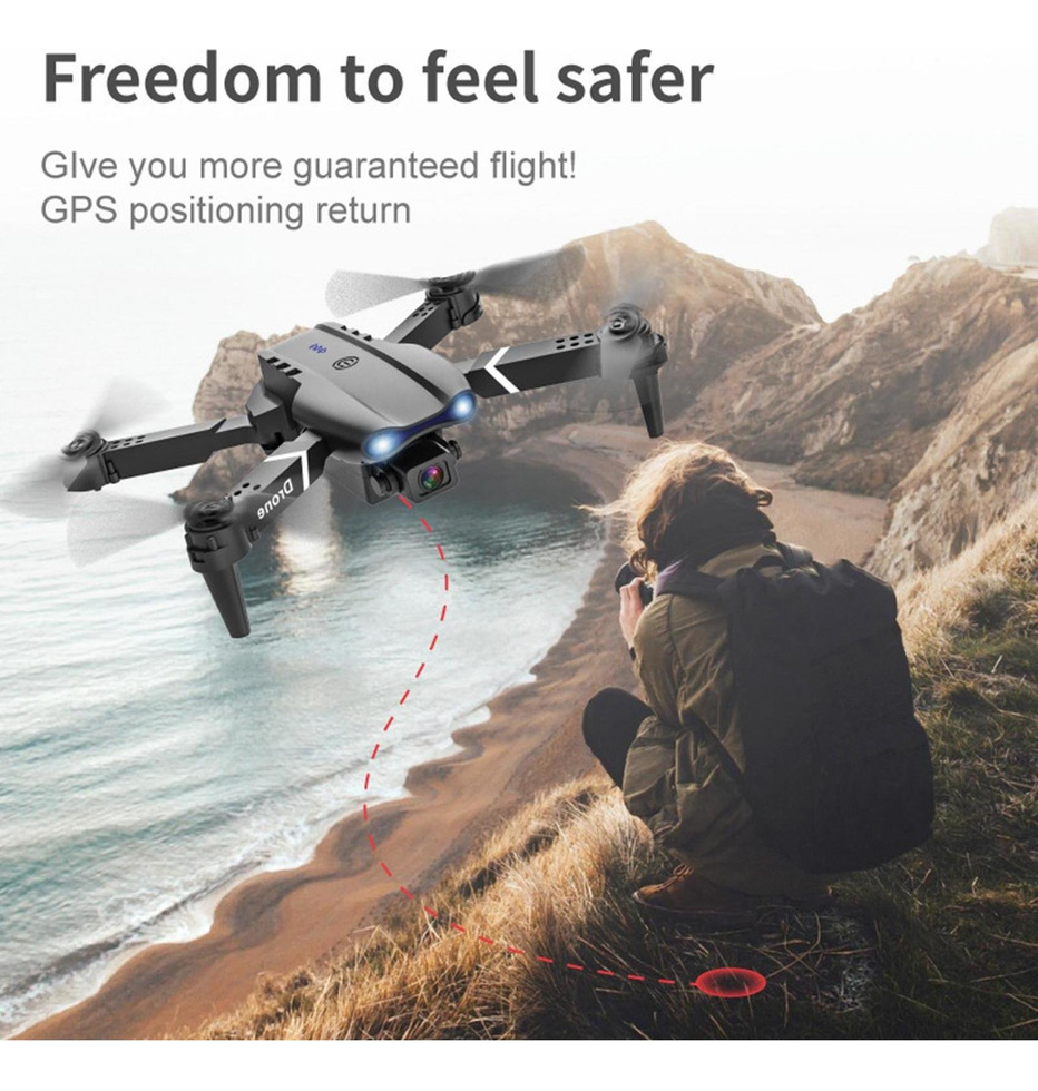 Drones Câmera Fpv Drones Pequenos Drones Segurança 4k Dual - Imagem 4
