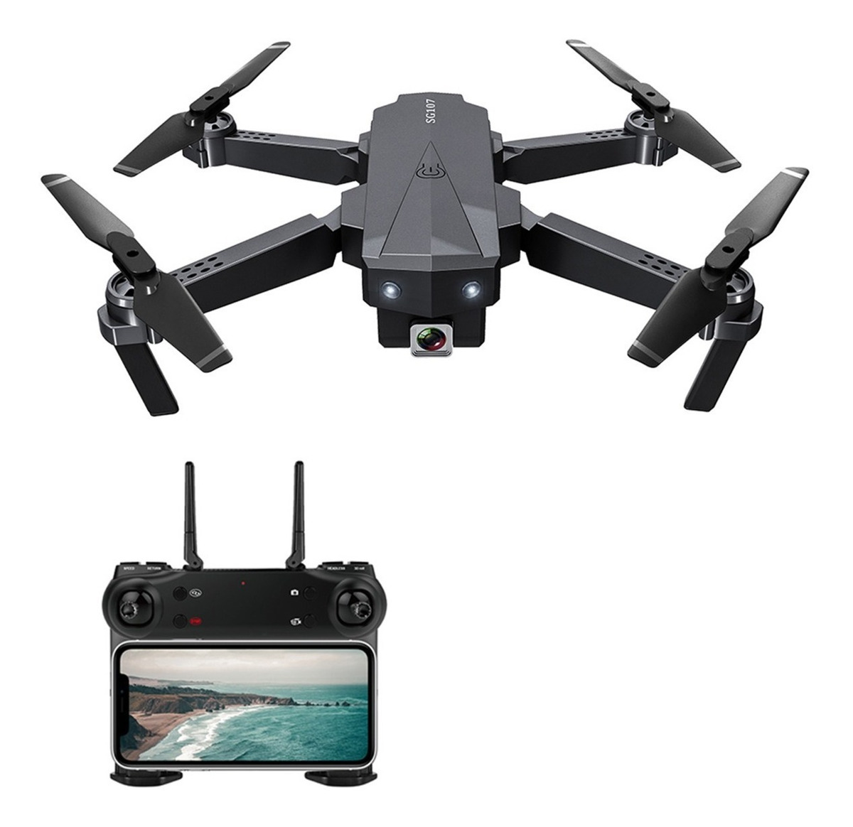 Sg107 Dobrável Mini Drone Com Câmera 4k Hd Indoor Rc