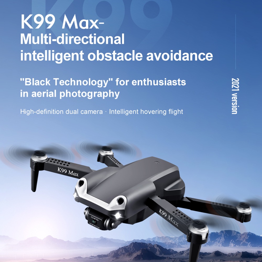 Câmera Dupla Profissional K99 Max Drone 1080p Hd Com 2 Bater - Imagem 2