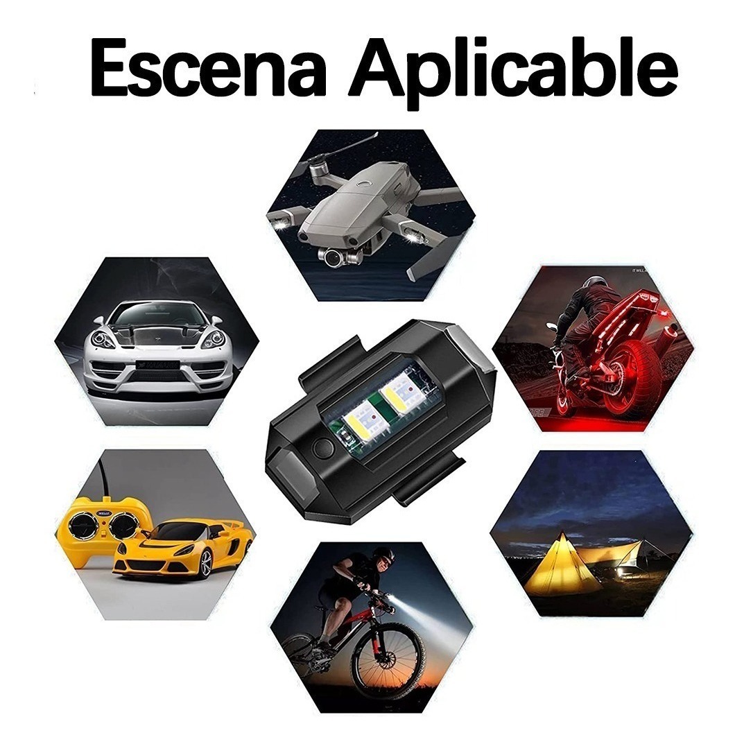 2 Peças De Luzes Publicitárias Led Para Motocicletas/drones - Imagem 6