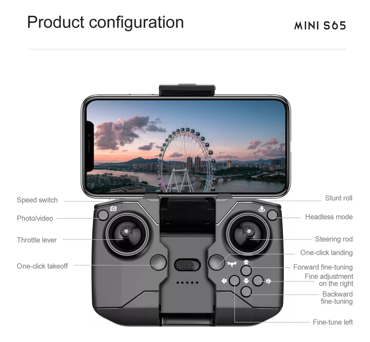 Mini Drone Rc Ylr/c S65 Com Câmera Dupla De Nível De Entrada - Imagem 8