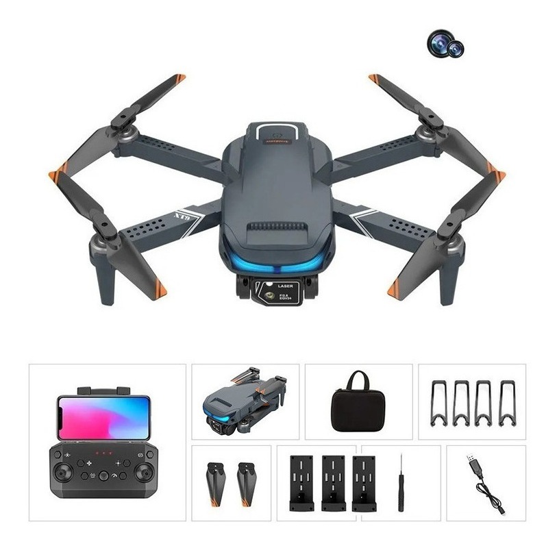 Xt9 Mini Drones Profissionais Controle Rem Câmera Dupla Esc