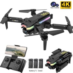 Câmera Mini Drone 4k Hd Wifi Fpv Câmera Dupla