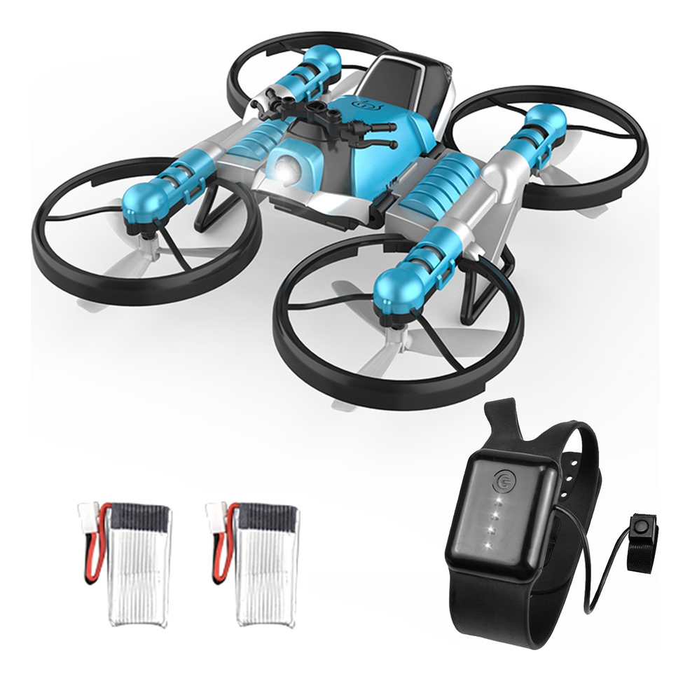 Mini Drone 2 Em 1 Motocicleta, Deformação, Azul