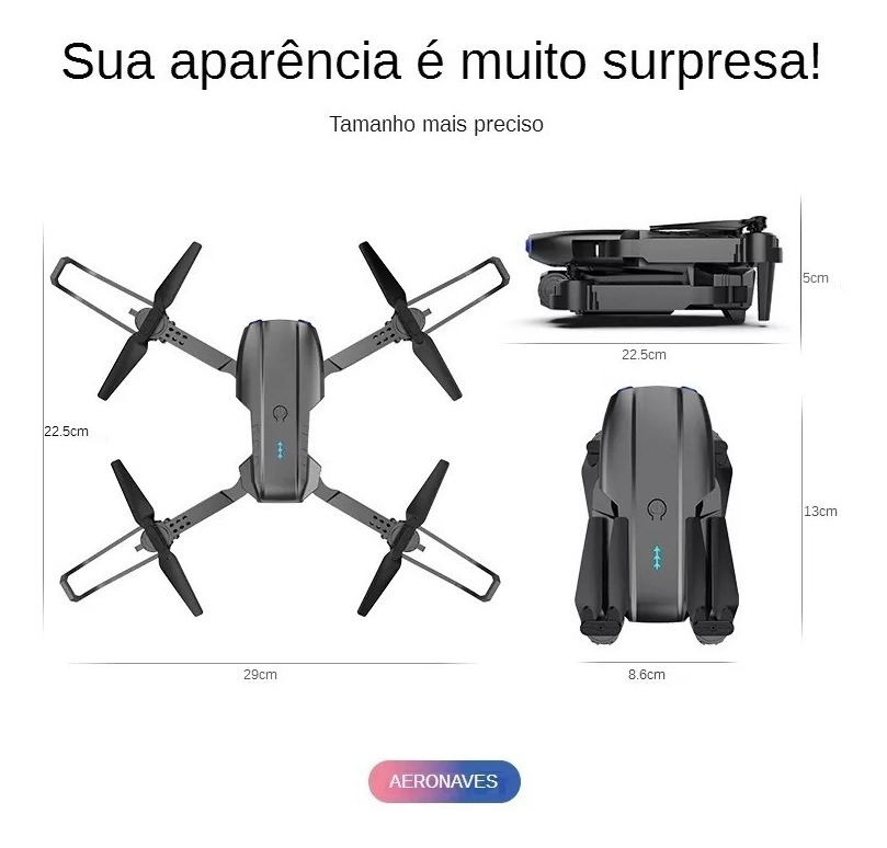 Drone Com Câmera Dupla 4k De Profissional De Alta Definição - Imagem 7