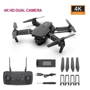 Mini Drone E88 New Rc 4k Hd Barato Com Câmera Dupla