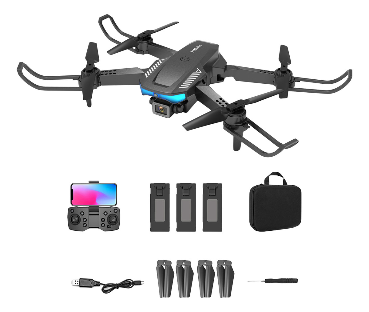 Ls/rc F185 Pro 4k Hd Câmera Dupla Fpv Rc Zangão Com Bateria - Imagem 10