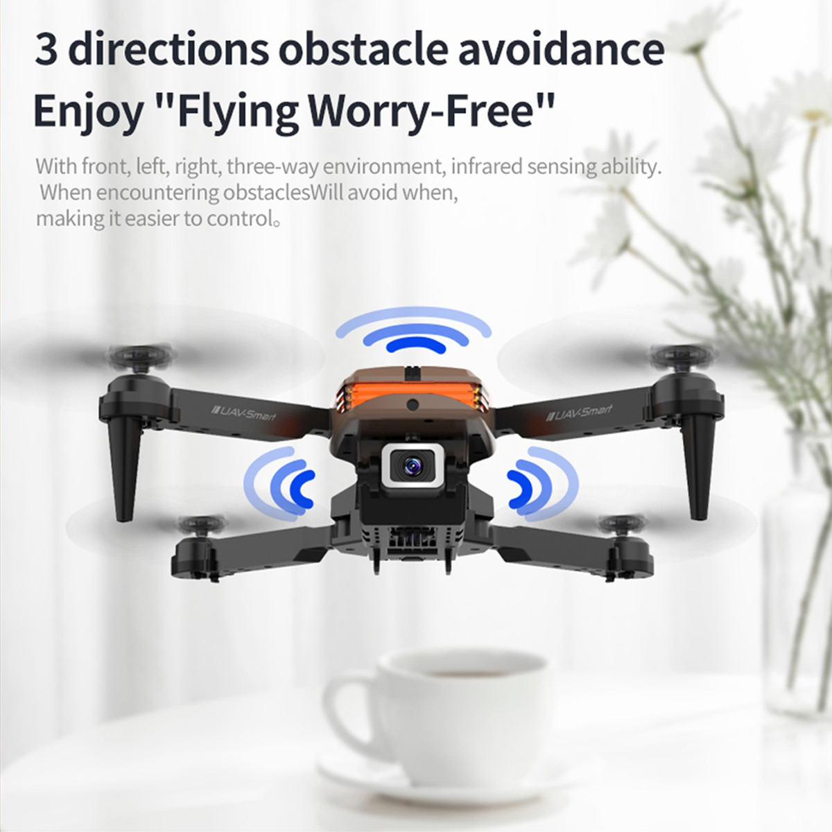 Câmera Única 4k Rc Drone 2,4 Ghz Led Quadcopter De 6 Eixos - Imagem 3