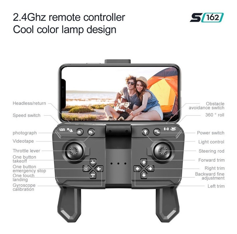 Mini Drone S162 Com Câmera 4k, Laser E Faixa De Luz Led - Imagem 9