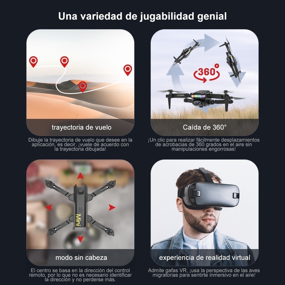 Principiante Mini Drone Profissional Barato Com Câmera Dupla - Imagem 18