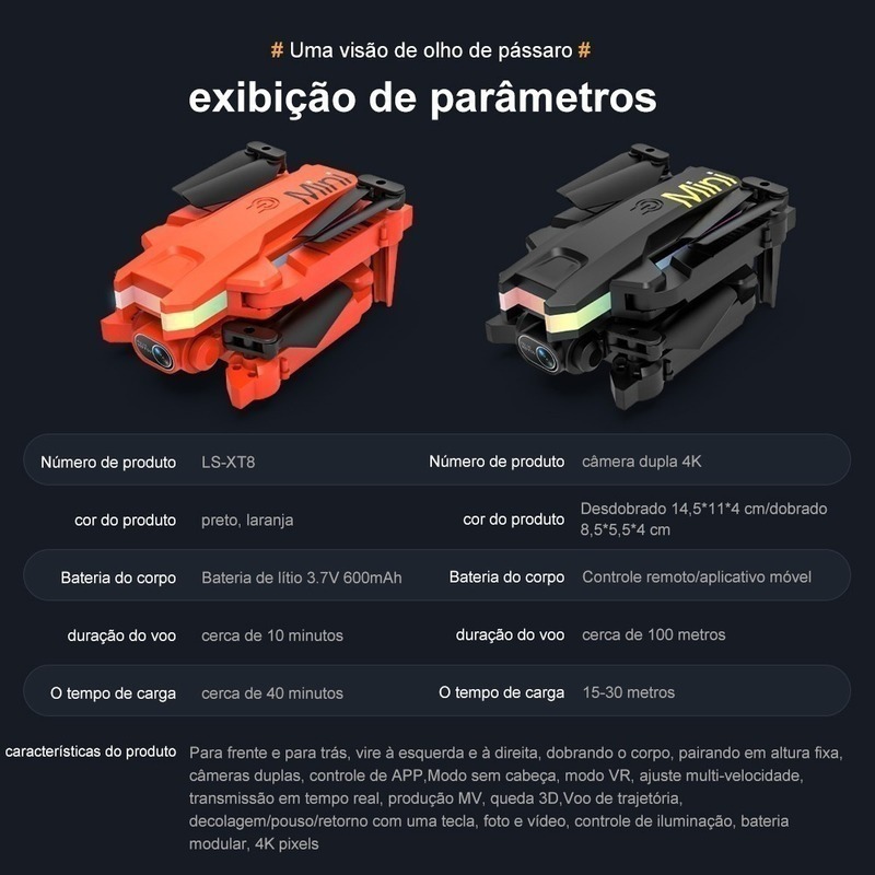 Profissional Uavl Mini Drone 4k Crianças +2 Baterias - Imagem 4