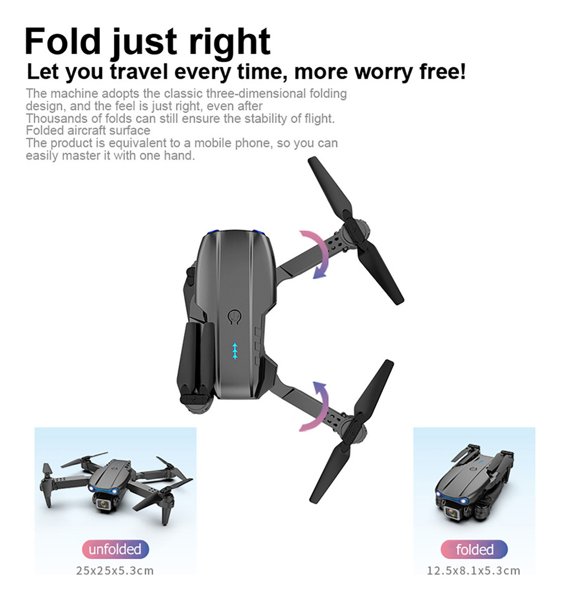 Câmera Única Wlr/c 4k Fpv 2,4 Ghz 4ch Rc Quadcopter Com - Imagem 3