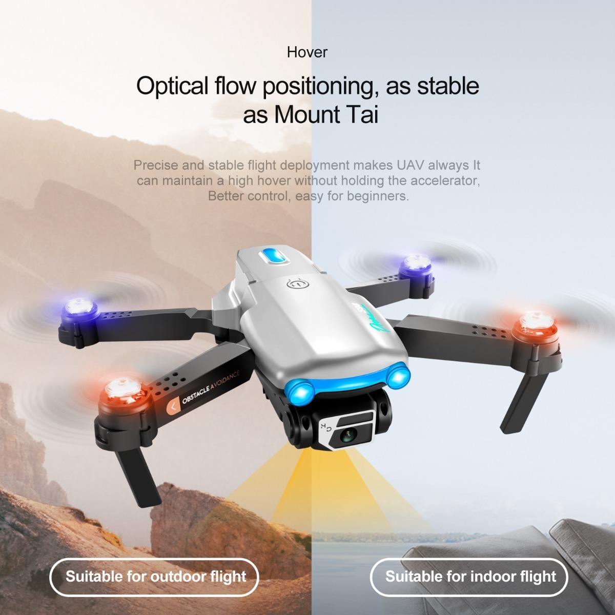 S98 Mini Drone Dobrável Para Evitar Obstáculos De Iluminação - Imagem 5