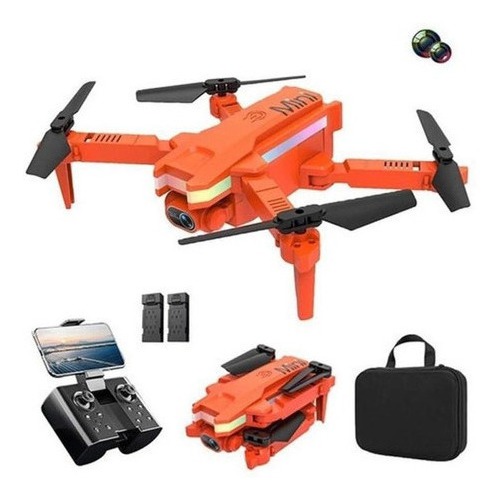 Drone Profissional Câmera Dupla 4k Com Luzes Led 2 Baterias