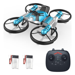 Mini Drone 2 Em 1 Motocicleta Rc Para Iniciantes Azul