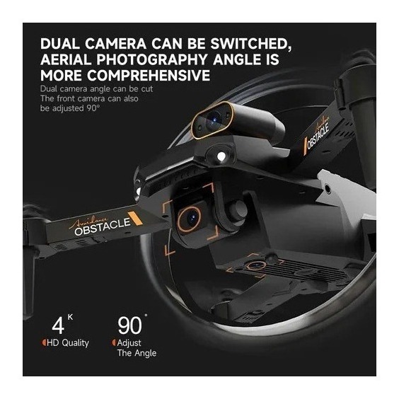 Drone De Câmera Dupla 2,4 Ghz 4k De Longa Vida Útil Com Bate - Imagem 2