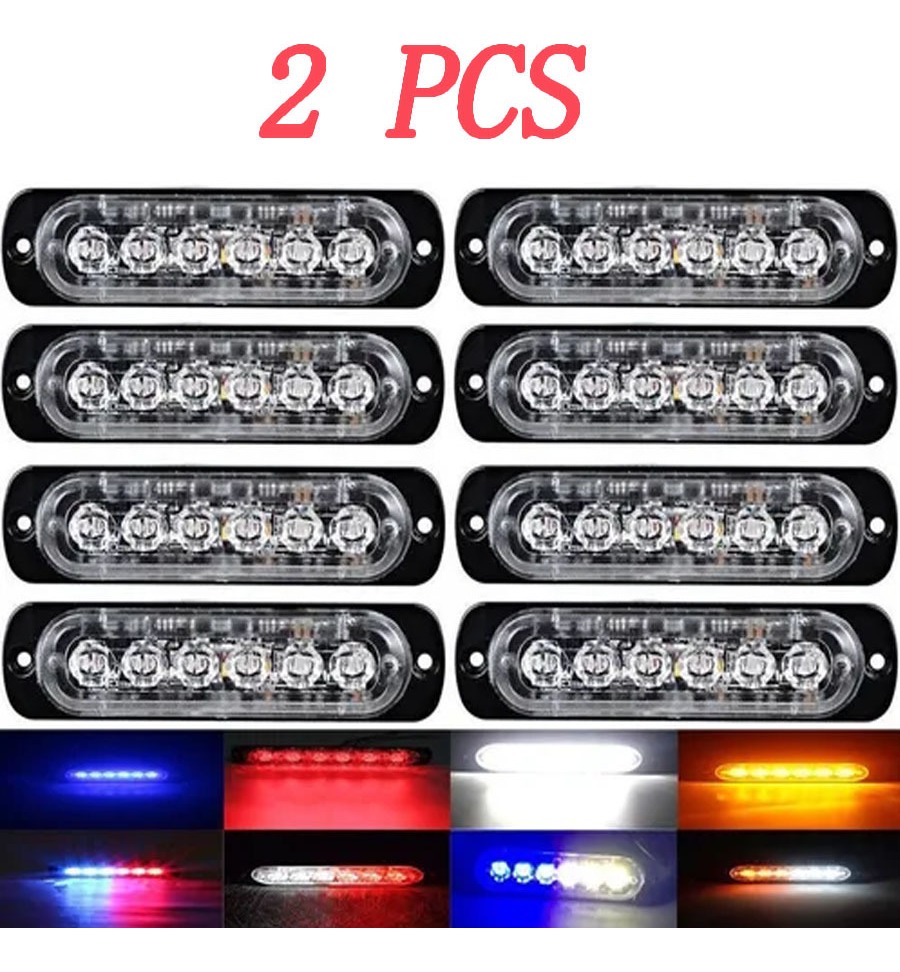 2pcs Lateral Led Light Bar Strobe Scout Patrol 18 Função - Imagem 14