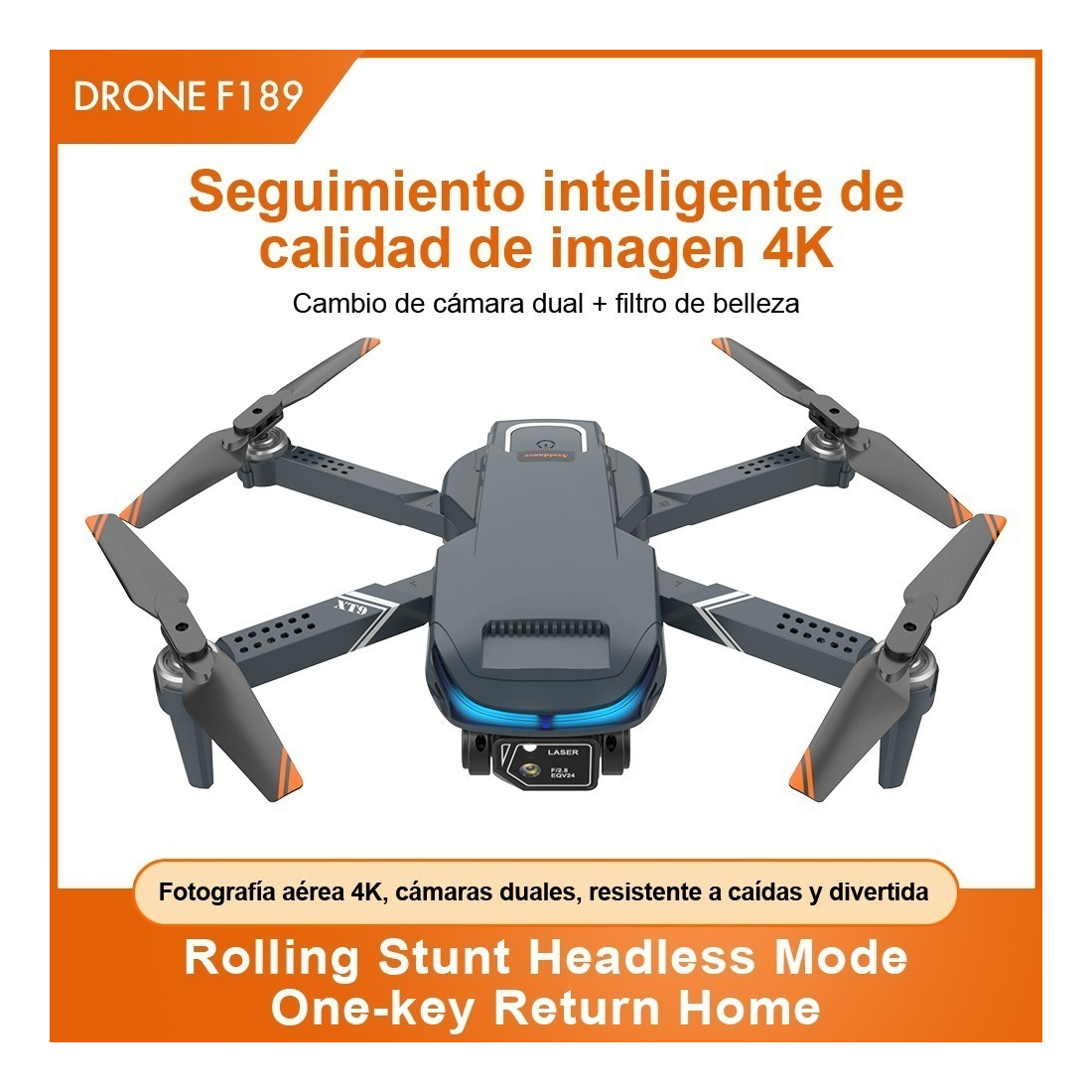 Drone Fp-xt9 Rtf Com Câmera Dupla Altitude Hold 2 Baterias - Imagem 13