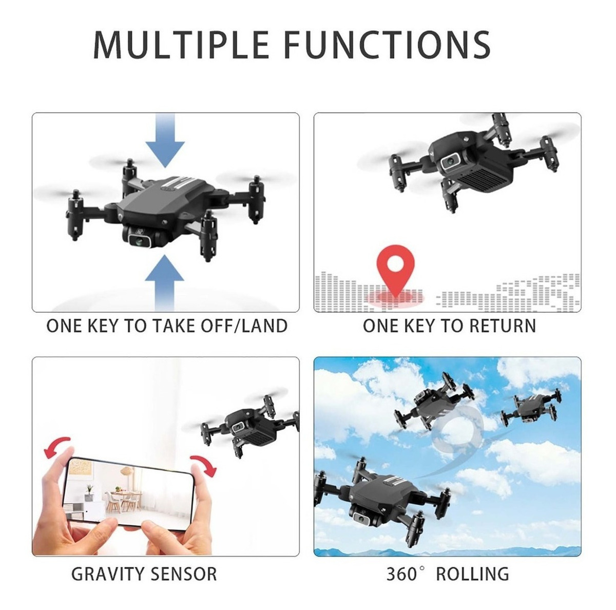 Mini Drone Barato Com Câmera Profissional Antena Dobrável - Imagem 7