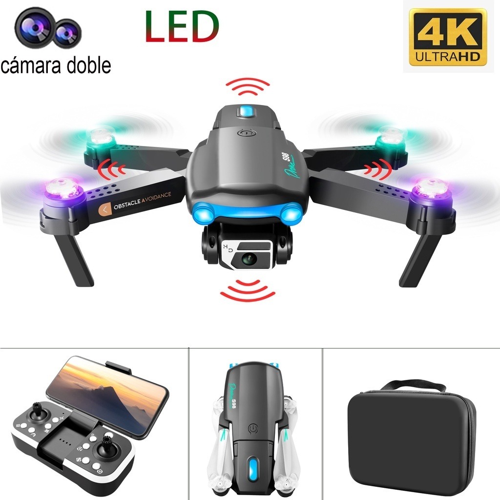 Drone Quadcopter 4k Hd Wifi Fpv 1080p Câmera Com Luzes Led - Imagem 2